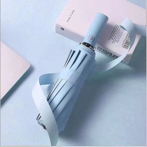 Strong <b>Windproof</b> Business Sunshade Paraguas Custom logo Three-folding Fully Automatic <b>Umbrella</b> with Flared Handle for the Rain - Product Image 6