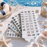 Tuiles de Mahjong de Luxe Personnalisées à Thème Marin, Motif Marin Original, Mahjong Américain pour Cadeau de Maison de Plage