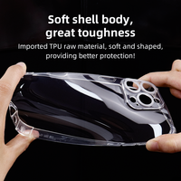 Coque de téléphone portable transparente en TPU souple anti-jaunissement, antichoc, pour iPhone Samsung