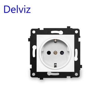 Pannello in vetro bianco Delviz, presa di ricarica rapida USB C, presa elettrica doppia presa EU, interruttore per applique da parete fai da te presa a muro <span class=keywords><strong>Schuko</strong></span> - Product Image 2