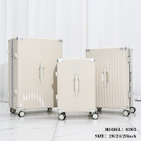 Valise de voyage de luxe moderne et écologique avec cadre en PC de qualité supérieure, étanche, à 4 roues silencieuses et serrure TSA durable