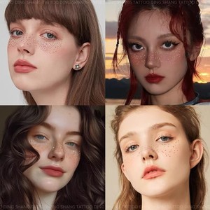 Glitter Freckles Face <b>Tattoo</b> Sticker Gold Silver Water Transfer Makeup Patch for Party Stage - Product Image 6