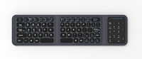 Keyboard Bluetooth lipat, papan ketik nirkabel Mini dapat dilipat dengan Mouse Touchpad untuk Android IOS