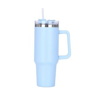Generation 1 40oz <b>Large</b> Capacity Durable Car <b>Cup</b> Double Wall 304 Stainless Steel Insulated Ice Tumbler with Handle for Gym Use - Product Image 4