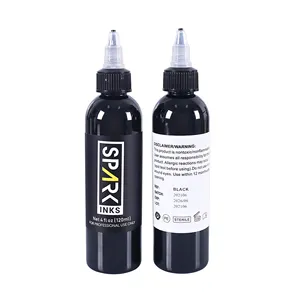 4OZ 120ML şişe profesyonel dövme malzemeleri özel etiket dövme mürekkep özel süper siyah dövme mürekkep