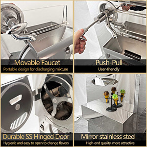 Combo Batch Freezer Gelato Machine With Pasteurizer Ice Cream <b>Maker</b> Hard Ice Cream Machine Commercial Maquina De Helado Duro - Product Image 5