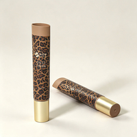 Tubes vides pour baume à lèvres, gloss et crème pour les yeux, motif léopard, haute qualité, personnalisables, 10ml, 15ml, 20ml