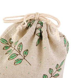 Prezzo di fabbrica sacchetto di stoffa di mussola di cotone naturale foglia d'ulivo modello di cartone animato imballaggio di cosmetici sacchetto di cineserie antipolvere di lino <span class=keywords><strong>Ecru</strong></span> - Product Image 3