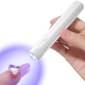 New chuyên nghiệp thuận tiện USB mini 3 Wát UV LED Nail đèn cầm tay một từ đèn wtih tùy chỉnh nhãn hiệu riêng hộp