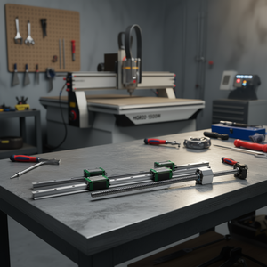 Kit de rails linéaires HGR20 1500 mm (2 pièces) avec vis à billes RM1605 pour routeurs CNC, tours, fraiseuses, rail de guidage carré - Product Image 2