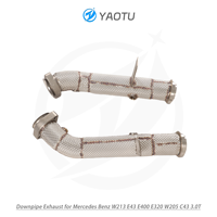 Tuyau d'échappement droit YT avec isolation thermique pour Mercedes Benz W213 E43 E400 E320 W205 C43 3.0T