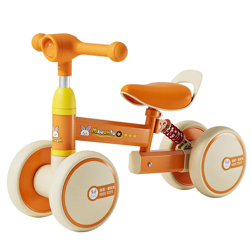 The factory shipped the latest children's four-wheeled scooters with lights can be illuminated and seated without pedals