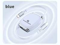 Kabel Data Tipe-C Portabel 100W yang Dapat Ditarik Ulang dengan Pengisian Cepat & Transfer Data untuk Perjalanan