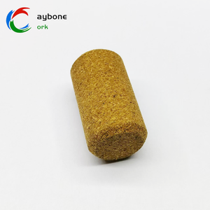 Venta al por mayor 16mm tapón de corcho cónico tapón de botella de vino corcho aglomerado tapón de madera Impresión de logotipo personalizado - Product Image 2