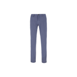 Selección cuidadosa Diseñador Pantalones de uso diario Briglia Pantalones elásticos de algodón azul con trabillas para cinturón - Product Image 1