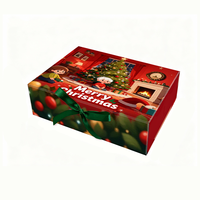 Boîte cadeau de Noël pliable en papier avec logo personnalisé, luxe, couleur mate, emballage coloré, avec couvercle magnétique
