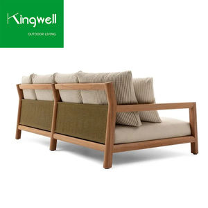 आधुनिक फैशन सरल शैली आउटडोर पैटिको फर्नीचर टेक सेशनल सोफा गार्डन के लिए लकड़ी के सोफे सेट-के लिए - Product Image 3