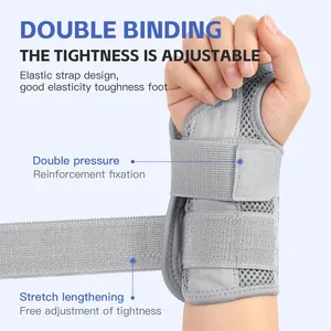 สายรัดข้อมือไนลอน2ชิ้นพร้อมสายคู่แบบปรับได้ดีไซน์บางสำหรับป้องกันนิ้วและอาการปวดนิ้วหัวแม่มือ - Product Image 5