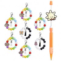 Perles en silicone de qualité alimentaire pour chaînes de sucettes, jouets pour bébés, perles focales pour infirmières, perles en silicone pour la fabrication de stylos et accessoires d'infirmière - Vente en gros