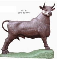 Statue d'animal en cuivre décorative pour la maison classique Sculpture de combat de taureau et d'ours en Bronze grandeur nature