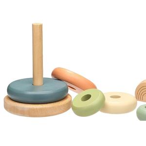 JET NEW Jouets Montessori en bois de bonne qualité, colonne à empiler, jouets éducatifs sensoriels pour <span class=keywords><strong>la</strong></span> motricité fine - Product Image 4
