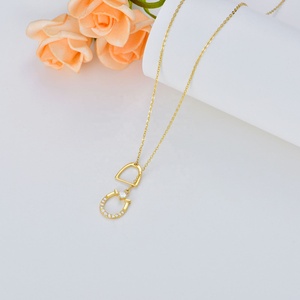 <span class=keywords><strong>Collana</strong></span> con Ciondolo a Ferro di <span class=keywords><strong>Cavallo</strong></span> in <span class=keywords><strong>Argento</strong></span> Sterling 925 con Zirconia Cubica Circolare, <span class=keywords><strong>Collana</strong></span> a Y con Staffa per <span class=keywords><strong>Cavallo</strong></span> - Product Image 3
