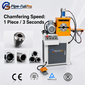 Pneumatic Single Head Metal Pipe Chamferer with Adjustable <b>Speed</b> for Different Pipe Wall Thickness - Product Image 1