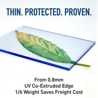 Plaque de polycarbonate solide de 4 mm, 6 mm, 8 mm avec revêtement UV pour toit, lanterneau, éclairage naturel, entrepôt et bâtiment