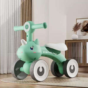 Vélo d'équilibre à propulsion électrique <span class=keywords><strong>pour</strong></span> enfants de 2 à 4 ans, musique, éclairage, quatre roues, anti-retournement, marcheur - Product Image 4