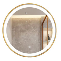 Miroir de salle de bain de style nordique, demi-miroir, 001, à suspension unilatérale, fixation au plafond, mural intelligent, pour hôtel
