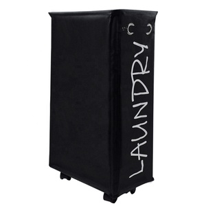 Cesta de lavandería Oxford con ruedas, esquina multifuncional, cesto de lavandería Delgado, almacenamiento de ropa sucia - Product Image 2