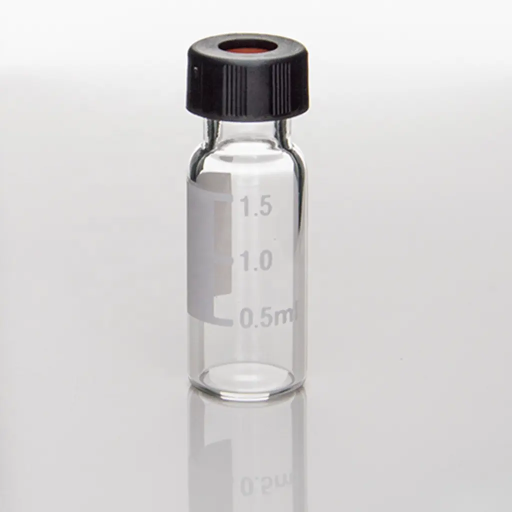 Vial de muestra Aijiren de 2ml con tapa de rosca Viales de HPLC transparentes estándar de 9mm utilizados para cromatografía