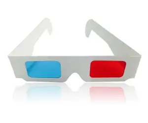 Hotsale Convient 100pcs/lots 3D Paper Glasses For 3D Movies Red Blue Lens With OPP Package Free DHL