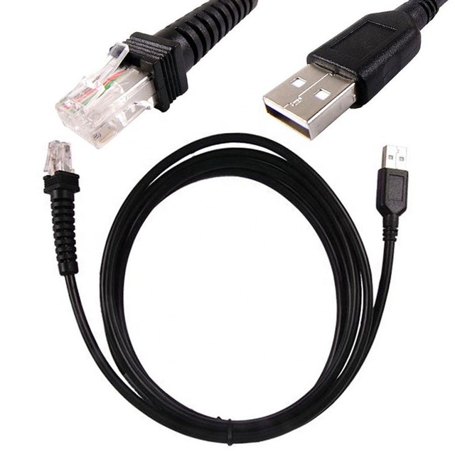 Datalogic QS6500 7000 1100i 100i 3200VS Factory Price USB Cable 2M with Braid Shielding and PVC/TPE Jacket for Barcode Scanner