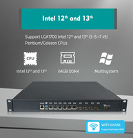 Chasis de Servidor 1U para Aplicaciones de Firewall, 6 Puertos LAN, 4 SFP+ 10G, 12.ª Generación H610 Q670 Mikrotik, Carcasa Industrial de 1U para Montaje en Rack