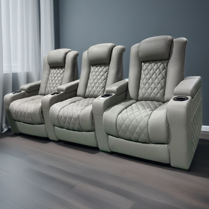 Asientos eléctricos de cine en casa de película de tela, sillas de Cine de masaje de lujo, asientos de estadio escolar con reposacabezas eléctrico - Product Image 5