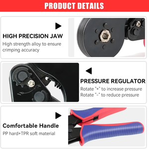 <span class=keywords><strong>Pince</strong></span> à <span class=keywords><strong>sertir</strong></span> professionnelle pour bornes tubulaires, pour câbles de 0,08 à 16 mm, outils de sertissage de cosses de câbles, <span class=keywords><strong>pince</strong></span> à <span class=keywords><strong>sertir</strong></span> manuelle - Product Image 6