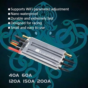 60A brushless ESC Waterproof metal speed <b>controller</b> 3-6S racing ESC APP parameter adjustment - Product Image 5