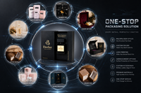 Luxuriöse Maßgefertigte Marmormuster Magnetische Geschenkbox Weiß-Gold Starre Box Schmuck Ring Uhr Kosmetik Verpackung Faltbar Großhandel OEM