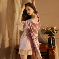 Vente en gros Robes en soie Vêtements de nuit pour femmes Pyjamas de loisirs