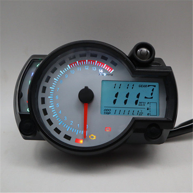 Adjustable LCD Digital Universal Tachometer Motorcycle Odometer MAX 299KM/H RX2N Sensor