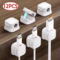 Organisateur de fil de souris Clip de protection de câble de bureau Enrouleur de cordon Prise de rangée Auto-adhésif Fixe USB Support de ligne de charge