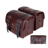 Sac latéral étanche en cuir ultra-grande capacité pour motos et véhicules électriques