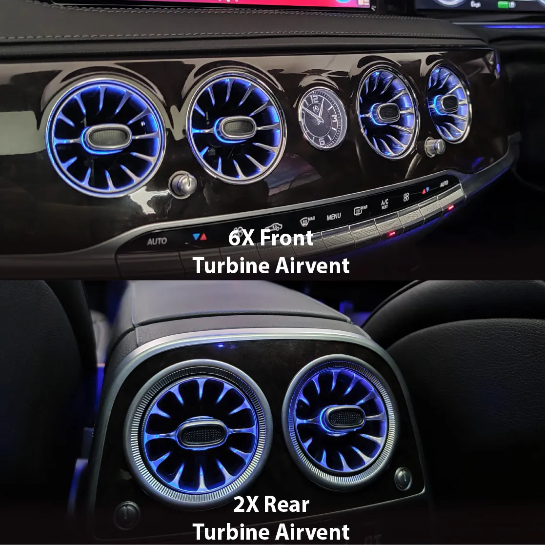 Подходит для Mercedes Benz S-Class W222 64 цвета светодиодные передние и задние турбо-вентиляционные отверстия с окружающим светом Plug & Play