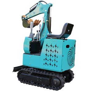 Mini-excavatrice sur chenilles bleue à faible consommation de carburant pour usage domestique et de construction - Product Image 5