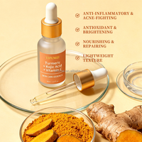 Lot de 5 Soins Bio au Curcuma : Kit Complet Lavant, Sérum, Crème, Masque – Anti-Acné, Éclaircissant, Hydratant