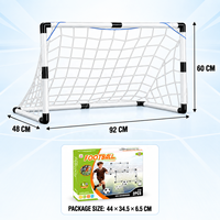 Ensemble de 2 buts de football pour enfants avec ballon, jouets de sport en plastique pour l'extérieur, pour jouer dans la cour et pratiquer les tirs pour débutants