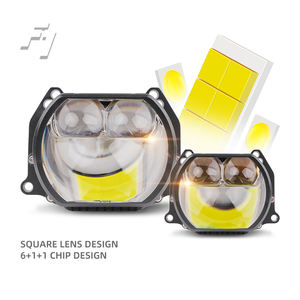 12V de alta potencia blanco brillante faros de coche 3,0 doble láser LED proyector lente 130W 3 pulgadas matriz láser <span class=keywords><strong>Bi</strong></span> lente 6000K - Product Image 2