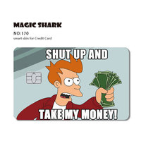 Magic Shark 3M Matériel imperméable personnalisé pour carte de débit et de crédit, autocollant pour carte bancaire OEM, design multiple, personnalisé