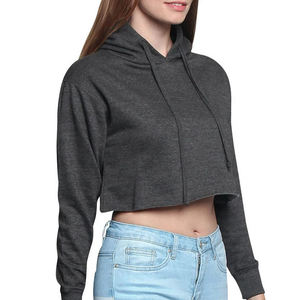 Pull à capuche à manches longues en coton polaire à la mode à vendre Design à la mode personnalisé taille confortable sweat à capuche pour femmes - Product Image 5